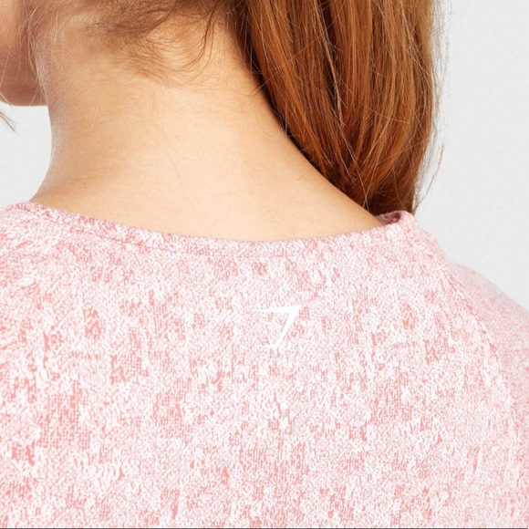 Gymshark Fleur Texture Long Sleeve Crop Top - Picture 3 of 7